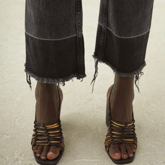 Rachel Comey Shoes - Rachel Comey Black & Gold Kross Leather Sandal